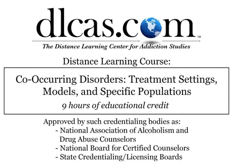 Co-Occurring Disorders: Treatment Settings, Models, and Specific Populations (9 hours)